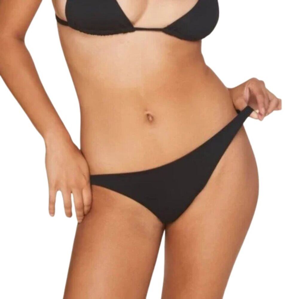 Andie Swim x Demi Moore Tropez Bikini Bottom Solid Black Flat Size XL